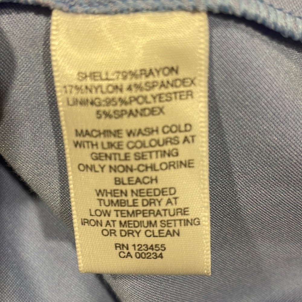Lord and Taylor Fit and Flare Blue dress in size large - Picture 7 of 7